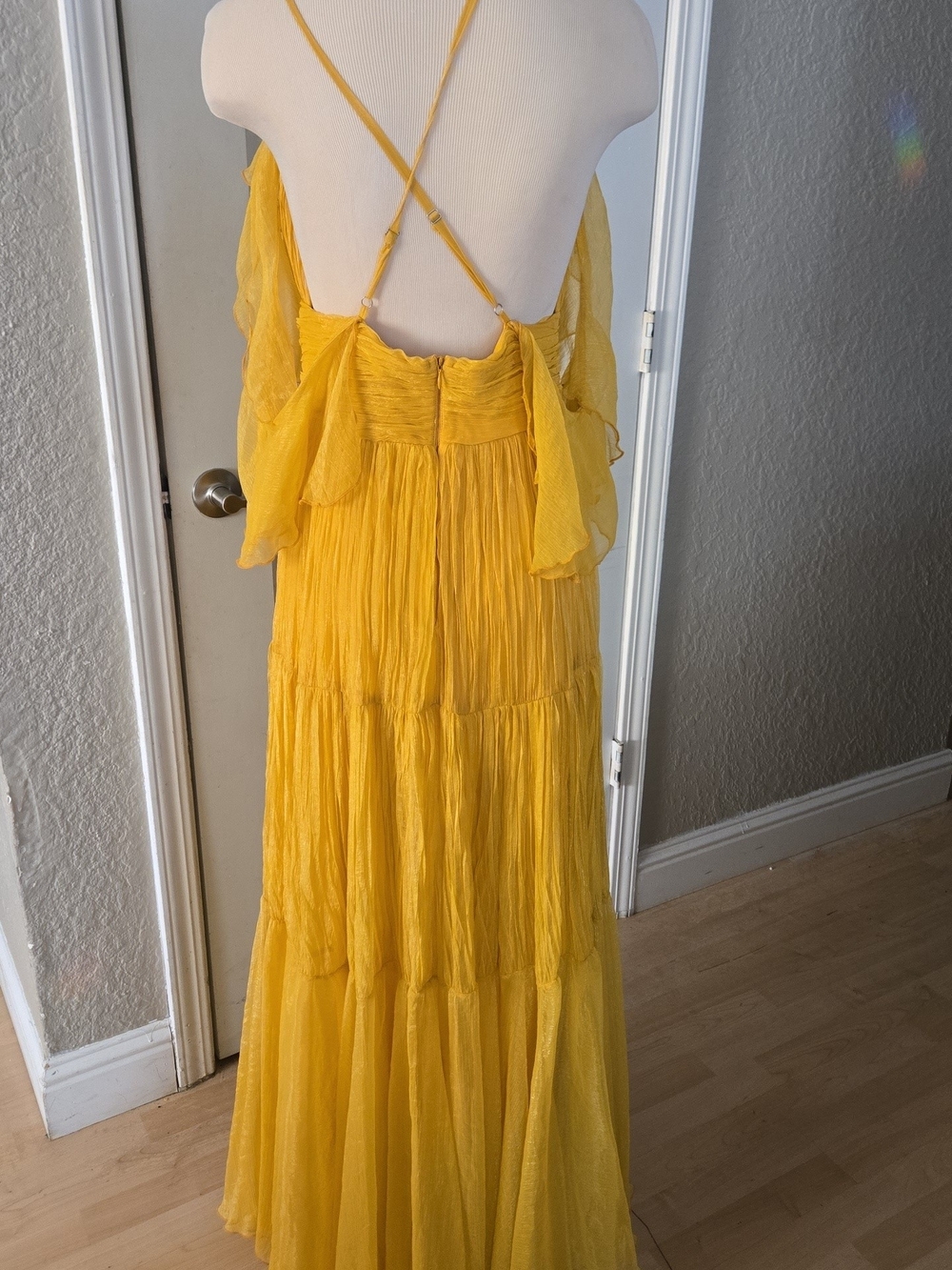 Yellow Ruffle-Detail Maxi Dress - Picture 3 of 3